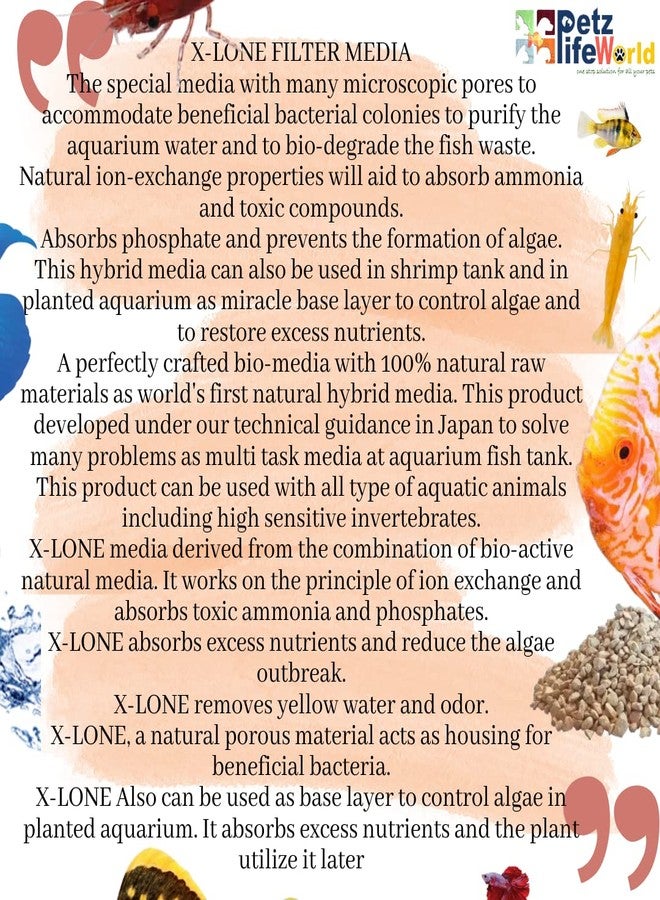 VAYINATO Aquatic Remedies X-Lone Filter Media, 800ML (650G) | Natural Bio-Active Hybrid Media for Aquarium Fish Tank - Image 3